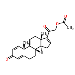3,20-Dioxopregna-1,4,9(11),16-tetraen-21-yl acetate structure, CAS 37413-91-5