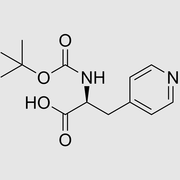 (S)-N-Boc-(4-Pyridyl)alanine structure, CAS 37535-57-2