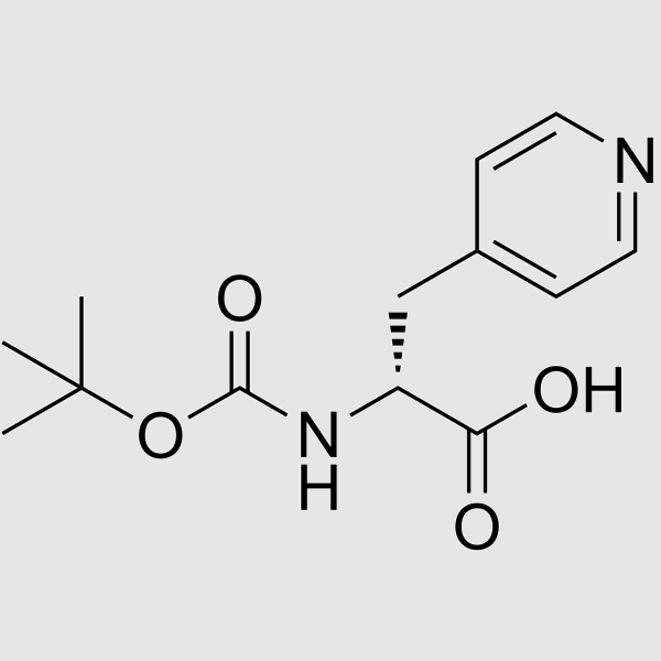 (R)-N-Boc-(4-Pyridyl)alanine structure, CAS 37535-58-3