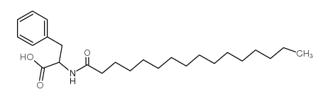 N-Hexadecanoyl-L-phenlyalanine structure, CAS 37571-96-3