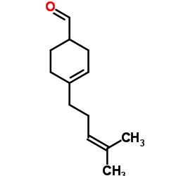 4-(4-Methyl-3-pentenyl)cyclohex-3-ene-1-carbaldehyde structure, CAS 37677-14-8