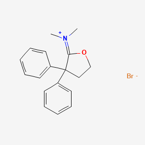 3,3-Diphenyltetrahydrofuran-2-ylidene(dimethyl)ammonium bromide structure, CAS 37743-18-3