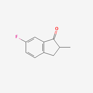 6-Fluoro-2-methylindanone structure, CAS 37794-19-7