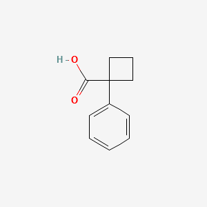 1-Phenylcyclobutanecarboxylic acid structure, CAS 37828-19-6