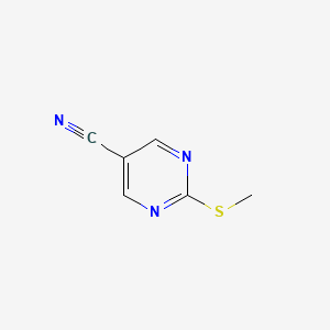 2-(Methylthio)pyrimidine-5-carbonitrile structure, CAS 38275-43-3
