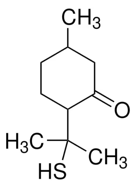 8-Mercaptomenthone structure, CAS 38462-22-5