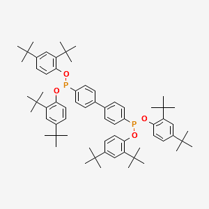 Tetrakis(2,4-di-tert-butylphenyl)-1,1-biphenyl-4,4'-diylbisphosphonite structure, CAS 38613-77-3