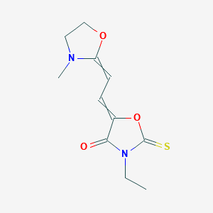 3-Ethyl-5-[2-(3-methyloxazolidin-2-ylidene)ethylidene]-2-thioxooxazolidin-4-one structure, CAS 38632-51-8