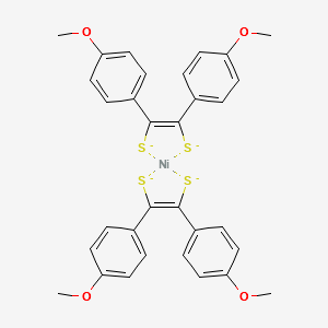 Bis[4,4'-dimethoxy-alpha,alpha'-stilbenedithiolato(2-)]nickel structure, CAS 38951-97-2