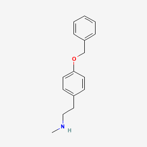 2-(4-(Benzyloxy)phenyl)-N-methylethanamine structure, CAS 38961-21-6
