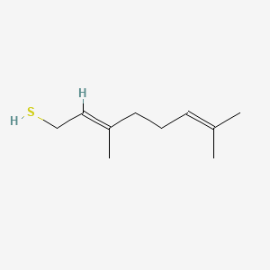 Thiogeraniol structure, CAS 39067-80-6