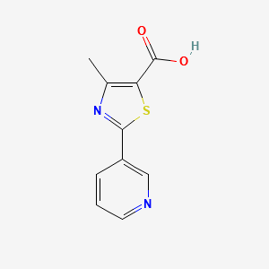 4-Methyl-2-(3-pyridinyl)-1,3-thiazole-5-carboxylic acid structure, CAS 39091-01-5