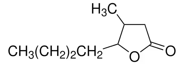 Whiskey lactone structure, CAS 39212-23-2