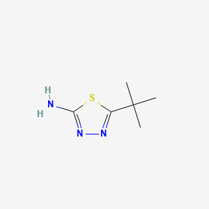2-Amino-5-tert-butyl-1,3,4-thiadiazole structure, CAS 39222-73-6