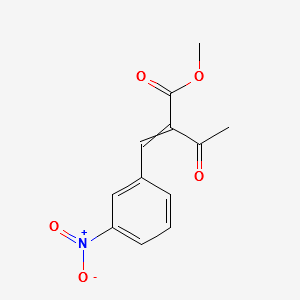 Methyl 3-nitrobenzylideneacetoacetate structure, CAS 39562-17-9