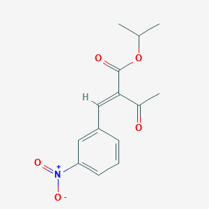 Isopropyl 2-(3-nitrobenzylidene)acetoacetate structure, CAS 39562-25-9