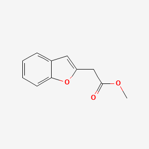 Methyl benzofuran-2-acetate structure, CAS 39581-61-8