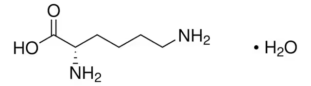 L(+)-Lysine monohydrate structure, CAS 39665-12-8