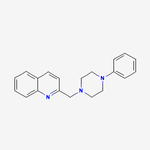 2-((4-Phenylpiperazine-1-yl)methyl)quinoline structure, CAS 39819-27-7