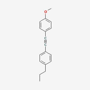 1-(2-(4-Methoxyphenyl)ethynyl)-4-propylbenzene structure, CAS 39969-26-1