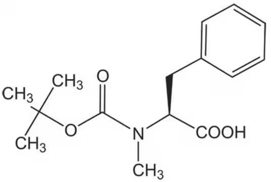 Boc-N-methyl-L-phenylalanine (dicyclohexylammonium) salt structure, CAS 40163-88-0