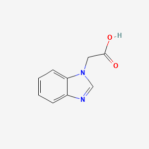 Benzoimidazol-1-ylacetic acid structure, CAS 40332-16-9