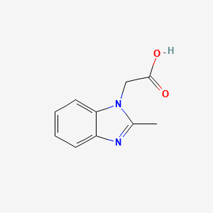 (2-Methylbenzoimidazol-1-yl)acetic acid structure, CAS 40332-17-0
