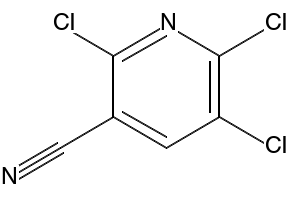 2,5,6-Trichloro-3-pyridinecarbonitrile structure, CAS 40381-92-8
