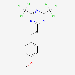 2,4-Bis(trichloromethyl)-6-(4-methoxystyryl)-1,3,5-triazine structure, CAS 42573-57-9