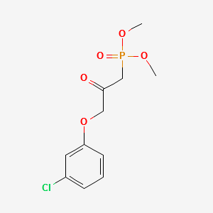 Dimethyl 3-(3-chlorophenoxy)-2-oxopropylphosphonate structure, CAS 40665-94-9