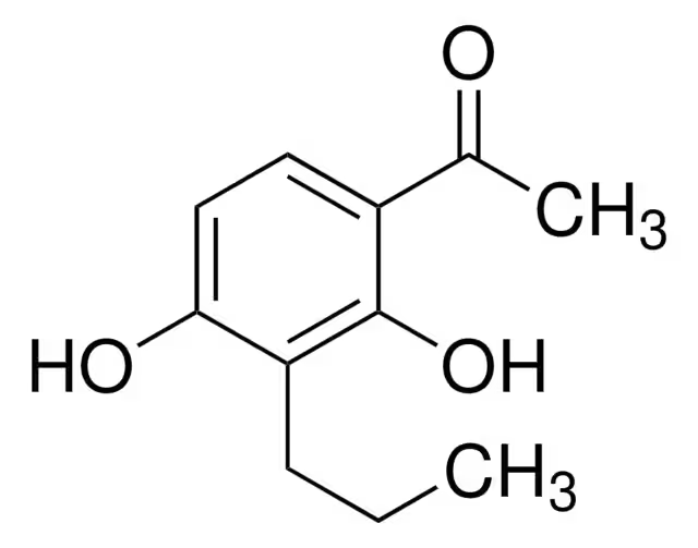 2',4'-Dihydroxy-3'-propylacetophenone structure, CAS 40786-69-4