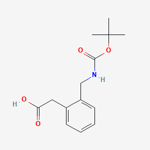 2-(Boc-aminomethyl)phenylacetic acid structure, CAS 40851-66-9