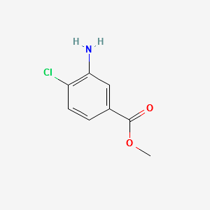 Methyl 3-amino-4-chlorobenzoate structure, CAS 40872-87-5