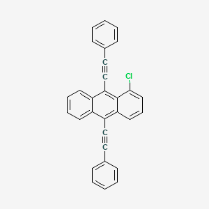 1-Chloro-9,10-bis(phenylethynyl)anthracene structure, CAS 41105-35-5