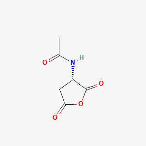 N-(2,5-Dioxooxolan-3-yl)acetamide structure, CAS 41148-79-2