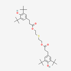 3,5-Bis(1,1-dimethylethyl)-4-hydroxybenzenepropanoic acid thiodi-2,1-ethanediyl ester structure, CAS 41484-35-9