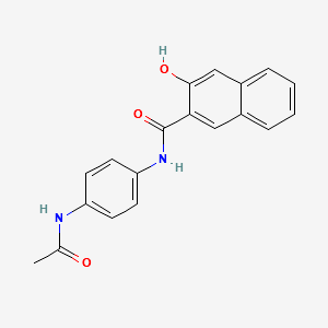 N-(4-Acetylaminophenyl)-3-hydroxynaphthalene-2-carboxamide structure, CAS 41506-62-1