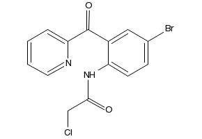 N-[4-Bromo-2-(2-pyridylcarbonyl)phenyl]-2-chloroacetamide structure, CAS 41526-21-0