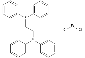 [1,2-Bis(diphenyphosphino)ethane]dichloroiron(II) structure, CAS 41536-18-9