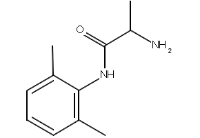 Tocainide structure, CAS 41708-72-9