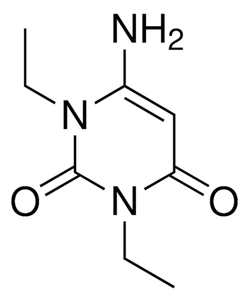 6-Amino-1,3-diethyl-2,4(1H,3H)-pyrimidinedione structure, CAS 41740-15-2