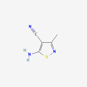 5-Amino-3-methylisothiazole-4-carbonitrile structure, CAS 41808-35-9