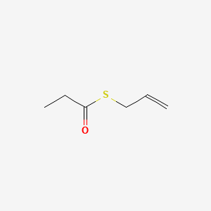 Allyl thiopropionate structure, CAS 41820-22-8