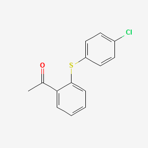 2-(4-Chlorophenylthio)acetophenone structure, CAS 41932-35-8