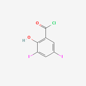 3,5-Diiodosalicyloyl chloride structure, CAS 42016-91-1