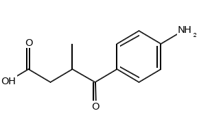 4-(4-Aminophenyl)-3-methyl-4-oxobutanoic acid structure, CAS 42075-29-6