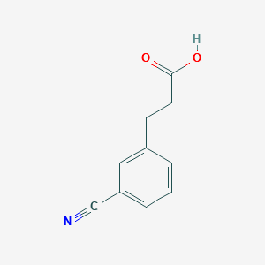 3-Cyanobenzenepropanoic acid structure, CAS 42287-97-8
