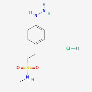 4-Hydrazino-N-methylbenzeneethanesulfonamide hydrochloride structure, CAS 42381-27-1
