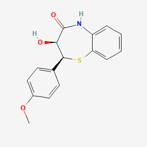 (2S-cis)-(+)-2,3-Dihydro-3-hydroxy-2-(4-methoxyphenyl)-1,5-benzothiazepin-4(5H)-one structure, CAS 42399-49-5
