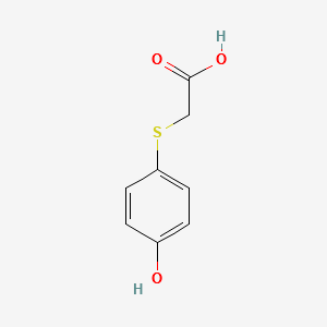 2-(4-Hydroxyphenyl)sulfanylacetic acid structure, CAS 42580-38-1
